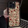 Чехол для телефона в ретро-стиле с цветочным узором для iPhone 16e 16 Pro Max 15 14 Plus 13 12 Mini 11 Pro, противоударный, силиконовый, с мягкой задней крышкой