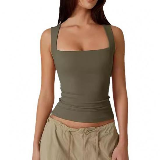 Sleeveless Base T-Shirt Solid Color Camisole Vest Women'S Fashion Inner Top Versatile For Spring And Summer Sexy And Comfortable