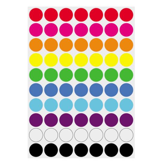 Цветные точечные наклейки, самоклеящиеся, сильная липкость, водонепроницаемые, широко используемые круглые наклейки «сделай сам», этикетки