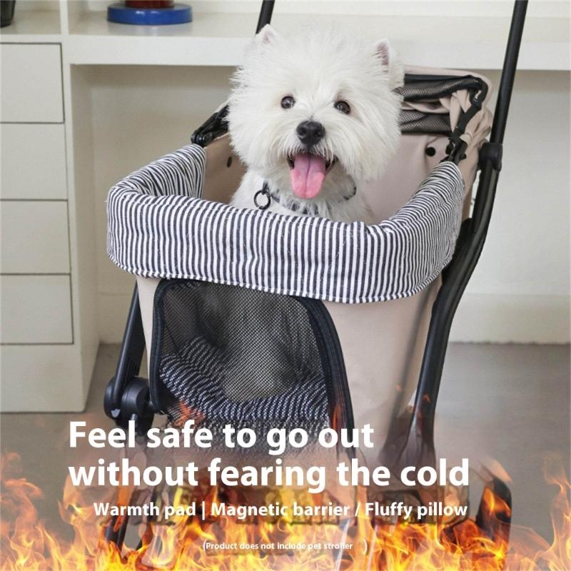 Pet Strollers Border Pad Removable Dog Cats Strollers Cushion Side Mad Comfortable Padding for Pet Carriers Strollers Use