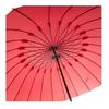 Mabu Parasol Umbrella for Women Men Unisex 60cm 24 Ribs Red Long Umbrella Umbrella UV Protection Light Blocking Umbrella for Sun and Rain Stylish Cute