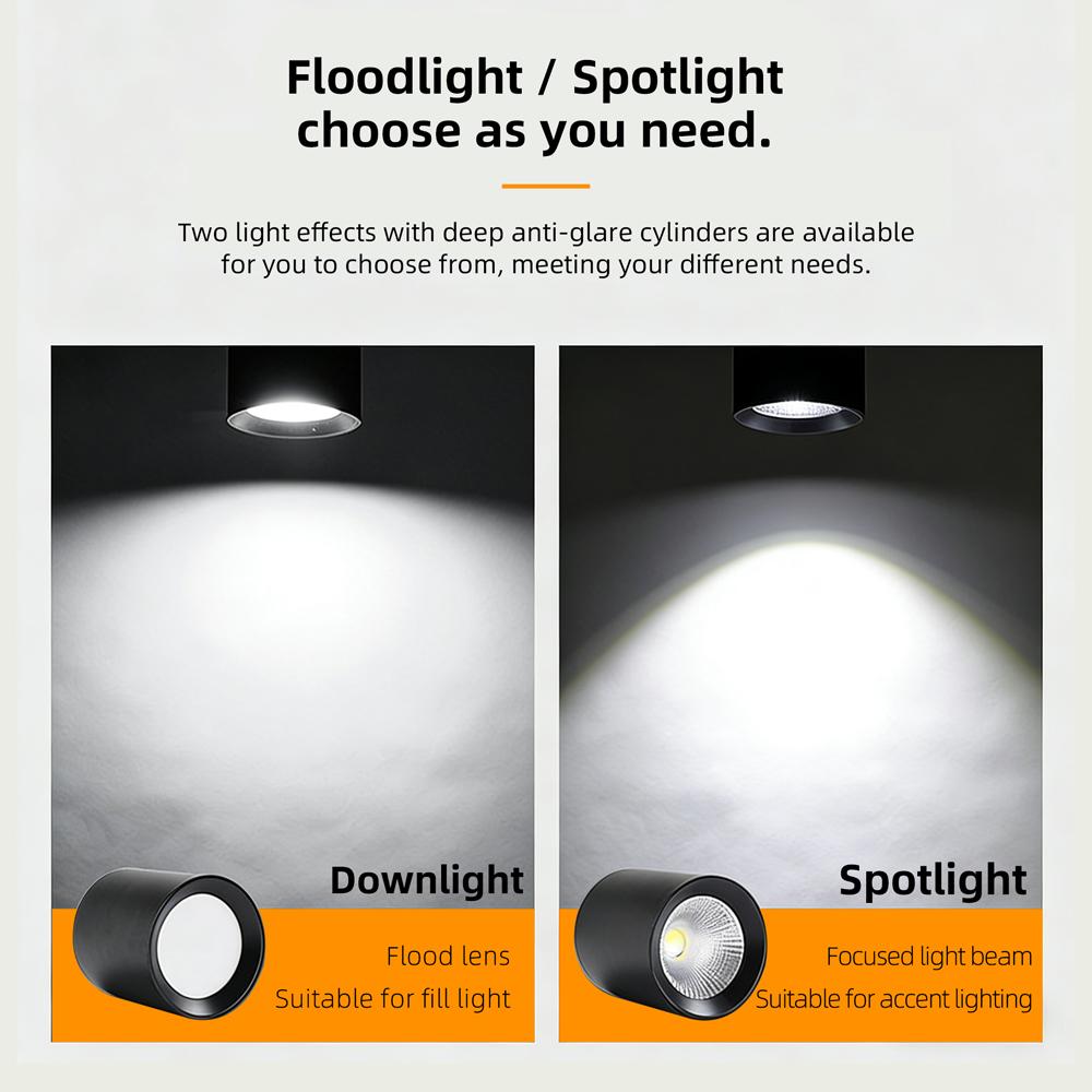 Surface mounted LED Downlight, ceiling light, store commercial aisle light, restaurant light, 20W 30W 40W high-power Down light