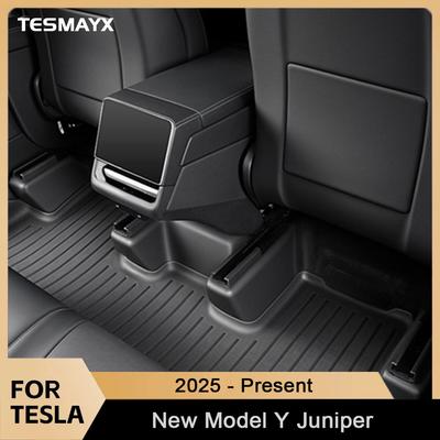 Для Tesla Model Y Juniper 2026 Защитная накладка на угол под сиденьем из ТПЭ Защитная крышка направляющих салазок сиденья Декоративная накладка от пинков Флокированные аксессуары