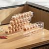 Automatic Rolling Egg Storage Rack Large Capacity Transparent Design Refrigerator Egg Organizer Storage Dispenser