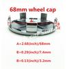 VMAD6 4pcs For Skoda black/green 56mm 60mm 65mm 68mm Car emblem Wheel hub Center Cap Badge covers sticker Decals Styling accessories