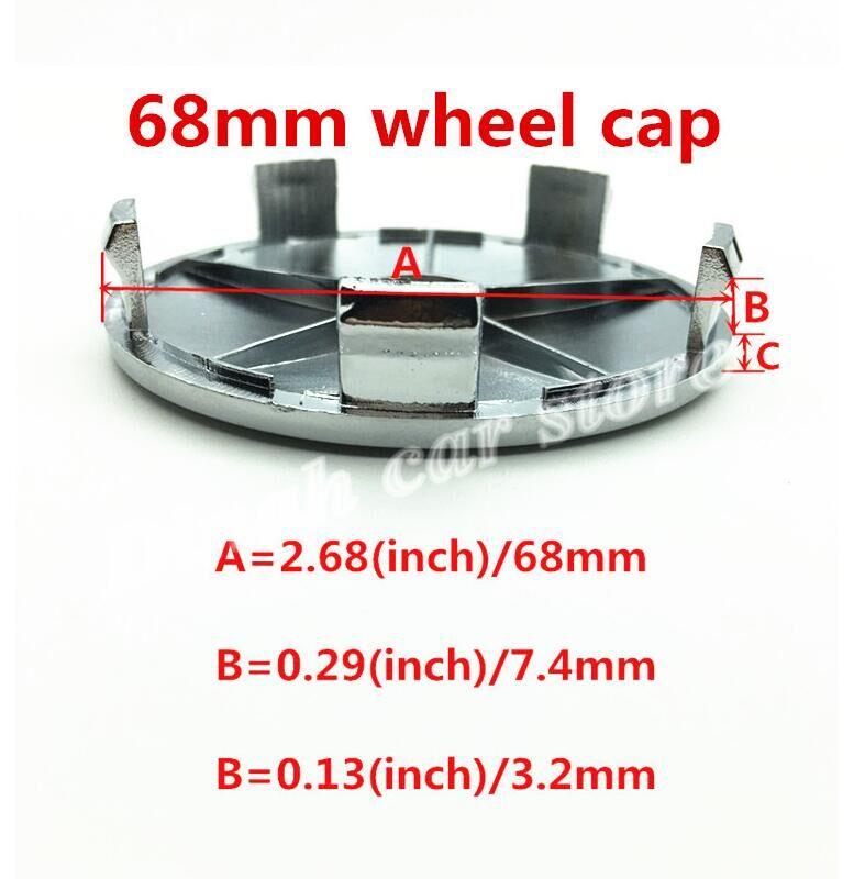 VMAD6 4pcs For Skoda black/green 56mm 60mm 65mm 68mm Car emblem Wheel hub Center Cap Badge covers sticker Decals Styling accessories