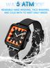 Unisex Analog Watch for Men and Square Large 5ATM Water Luminous Silicone Perfect for High School and Middle School or Gifting Women, Face, Display,