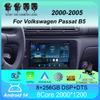 Автомобильное радио Android 14 Carplay для Volkswagen Passat B5 2000 2001 2002 - 2005 Навигация GPS Мультимедийный проигрыватель WiFi+4G стерео BT