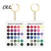 Wardrobe Color Matcher 2Pcs Palette Keychain Pendant, Clear Acrylic Season Analysis Swatches Keychain, Card, Gifts for Fashion Lovers Makeup Guide