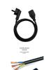 10A Plug with C19 Oxygen-Free Copper Core Insulated Flame-Retardant Power Cord for Monitors and Printers