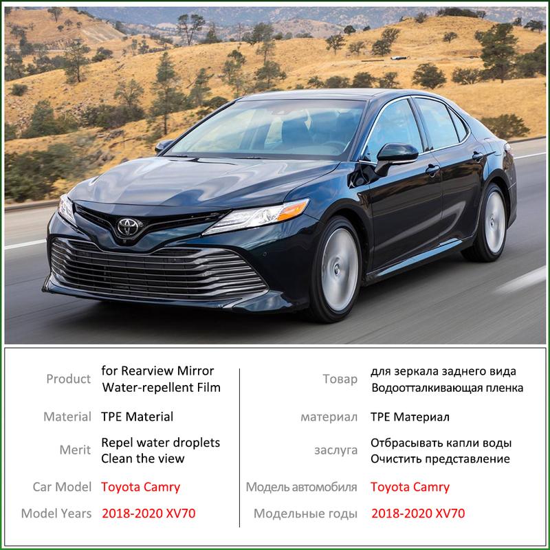 Для Toyota Camry 70 XV70 2018 Полное Покрытие Зеркал Заднего Вида Пленки Против Тумана Водонепроницаемая Пленка Против Тумана Чистый Автомобиль Аксессуары