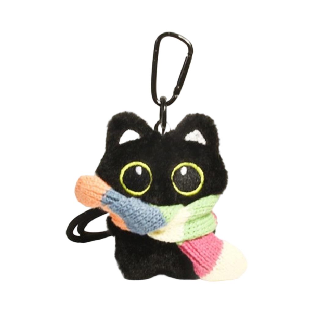 Прекрасный плюшевый брелок в виде черных кошек, мягкая игрушка, украшение для аксессуаров для рюкзака и специальные подарки для любителей кошек