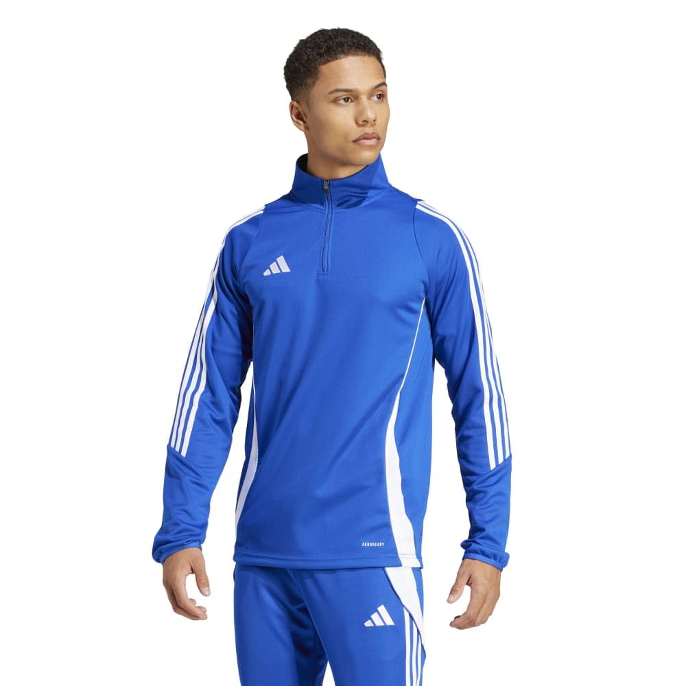 Adidas Tiro 24 Training HAS96 Толстовка на молнии Повседневная Командный синий Размер Мужской Верх, Куртка, Стиль жизни, Синий/Белый (IS1042), Ж/М