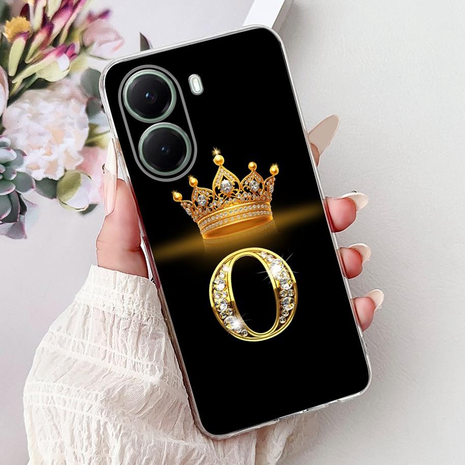 Чехол для Xiaomi Poco X7 Pro 2025 Милая Корона Буквы Мягкий Прозрачный Силикон Задняя Крышка Телефона Для Xiaomi Poco X7 X 7 X7Pro Capa