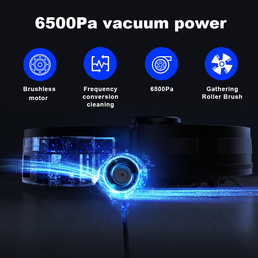 LIECTROUX Робот-пылесос M70 Pro, лазерный лидар, станция автоматической очистки, многоэтажное хранилище карт, выборочная уборка помещений, 6,5 кПа