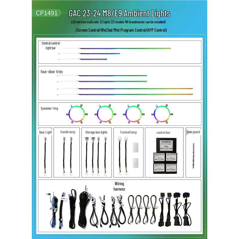 Комплект подсветки салона Zhongya Carlink GAC для Legend Shadow Leopard, M8, E9, GS8, GS4