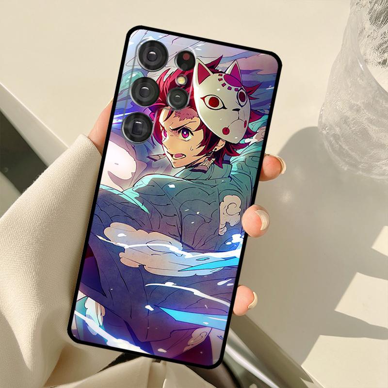 Чехол аниме «Demon Slayer Tanjiro» для Samsung Galaxy S22 Ultra S20 FE Note 20 Note 10 S8 S9 S10 Plus S21 Ultra Cover