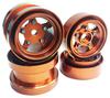 OPTION No.1 Aluminum Wheel Set for Grasshopper and Hornet (Full SetOrange) ALS007