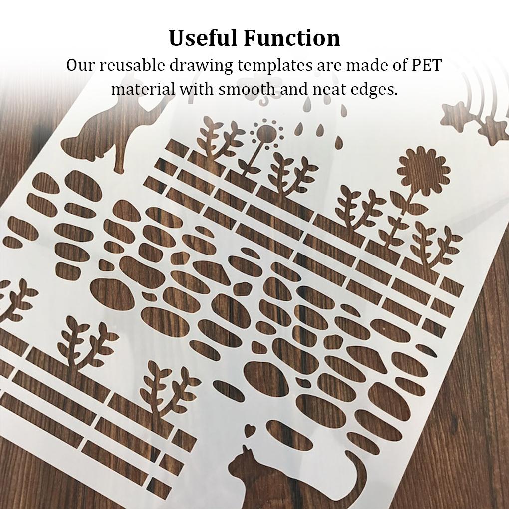 Детский трафарет для рисования, ажурный шаблон для настенного рисунка, красочные детские трафареты для граффити для тиснения бумажных карточек