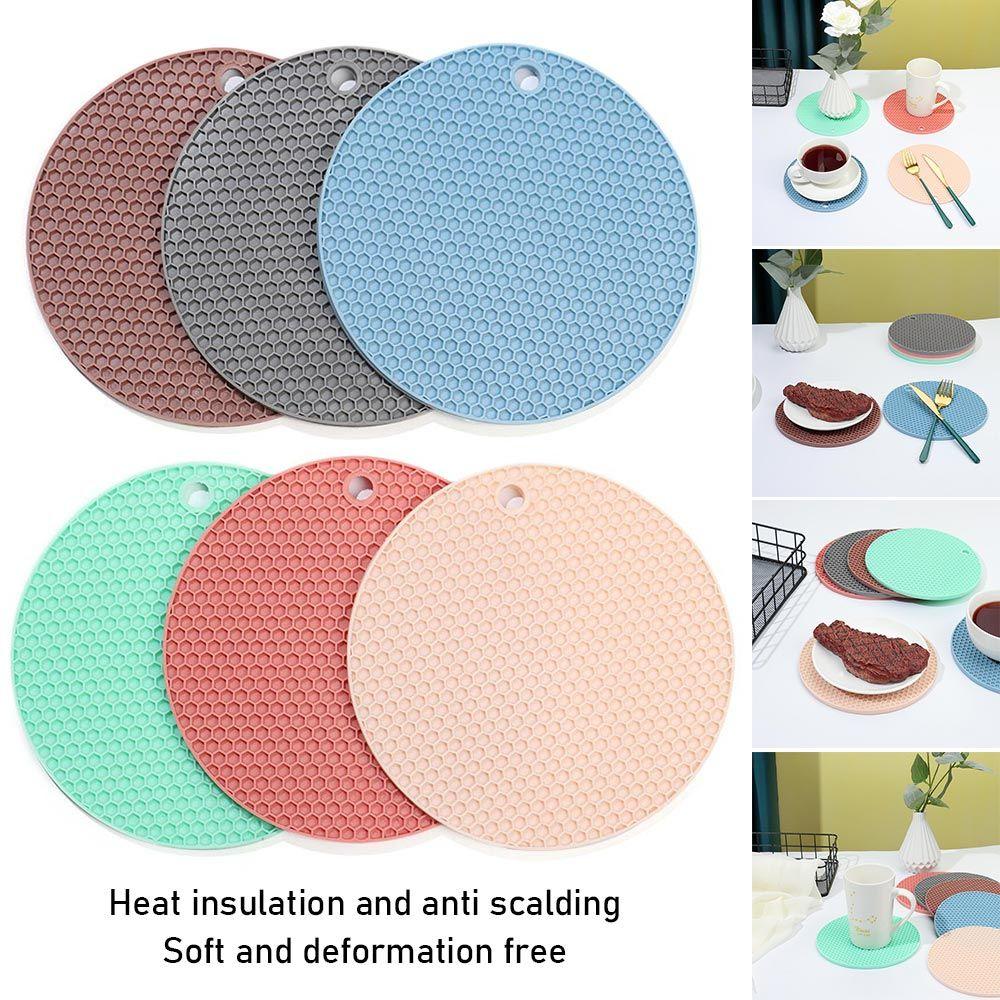 Kitchen Supplies Anti-Scalding Non-Slip Heat Resistant Mat Silicone Pot Holders Coaster Bowl Mat