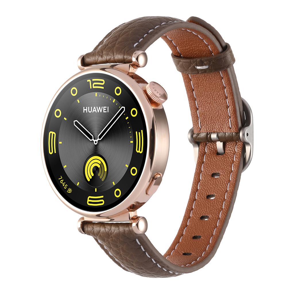 18mm Watch Band For Huawei Watch GT 5 Pro 42mm/GT 5 41mm/GT 4 41mm/Garmin Venu 3S ,Genuine Cow Leather Smartwatch Strap