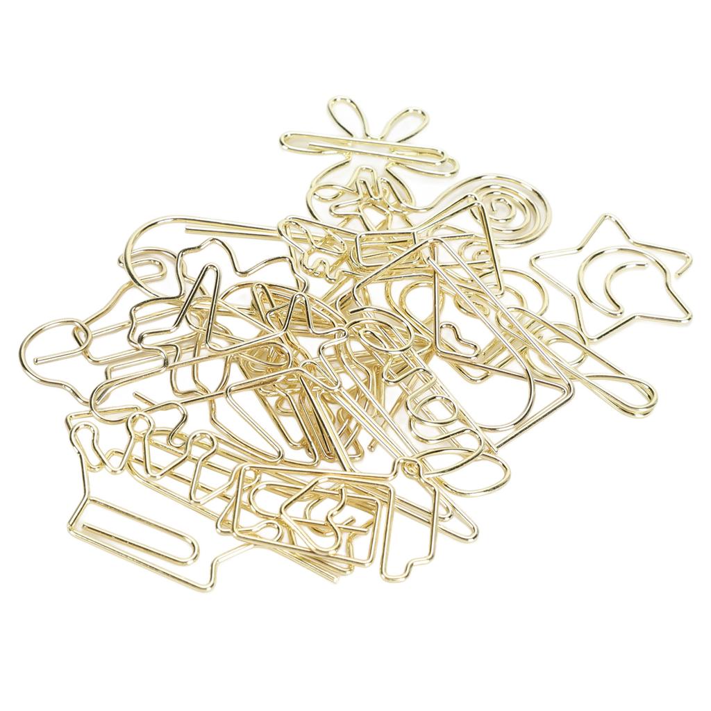 100 шт., фигурные скрепки для бумаг, предотвращающие скольжение, милые декоративные металлические закладки, скрепки для документов