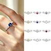 Серебряное кольцо со знаком зодиака S925 с желтым кристаллом, сапфиром и разноцветными драгоценными камнями - Универсальный штабелируемый дизайн.