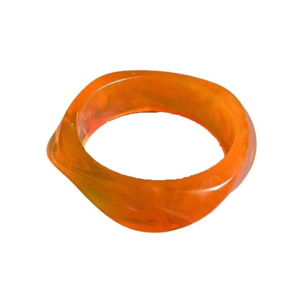Round Resin Bangle Europe American Style Exaggerated Bracelet Temperament Cuff Bangles  Girls