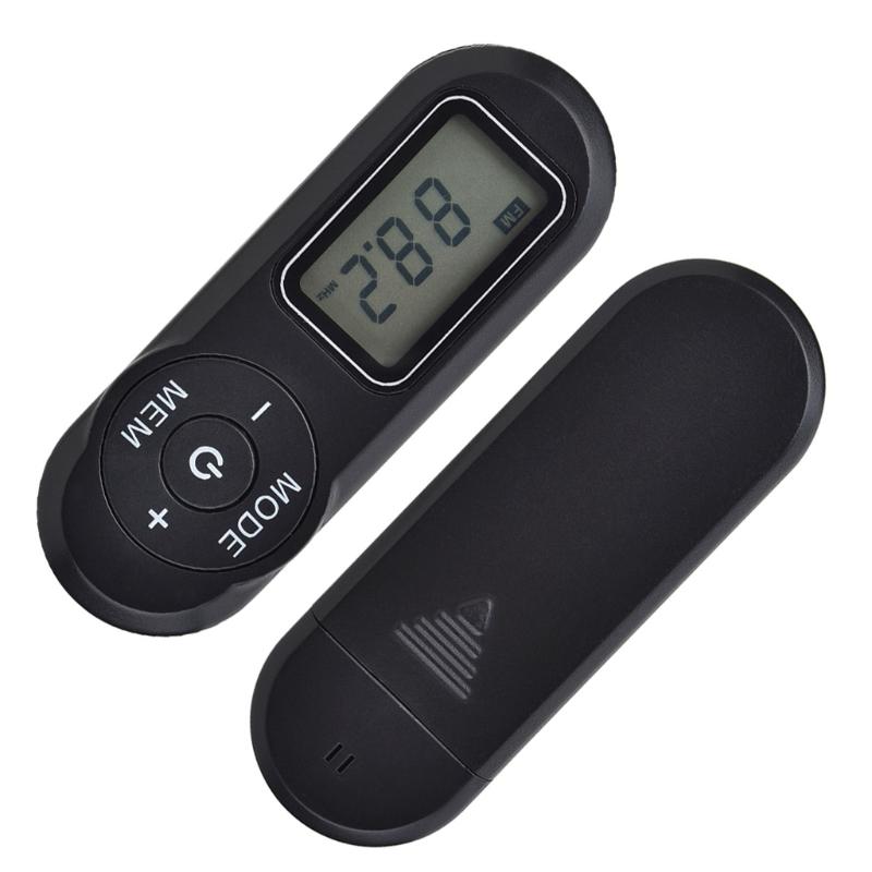 Цифровое карманное FM-радио FM:Портативный FM-радиоприемник 64-108 МГц с ЖК-дисплеем, шейным ремешком, разъемом для наушников 3,5 мм