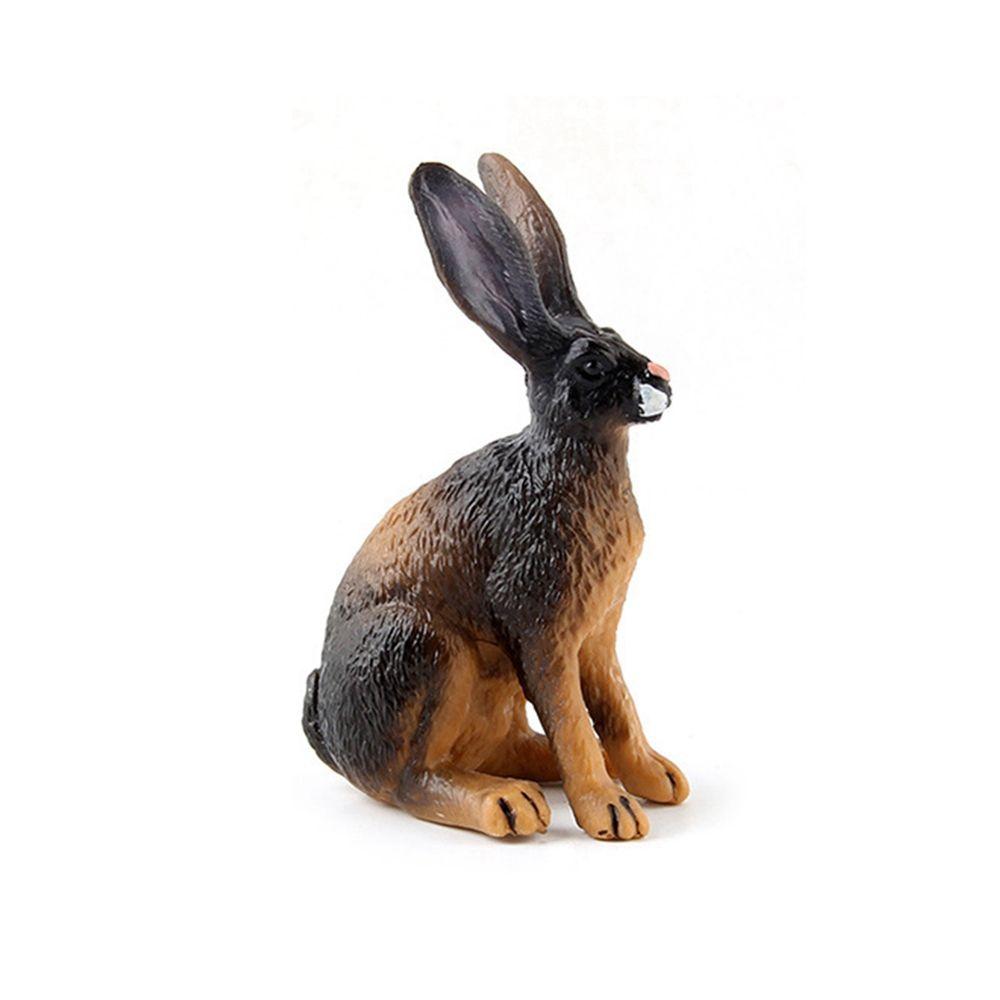 Rabbit Desktop Ornaments Simulated Zoo Rabbit Model Animal Figurine Home Decor Educational Toys