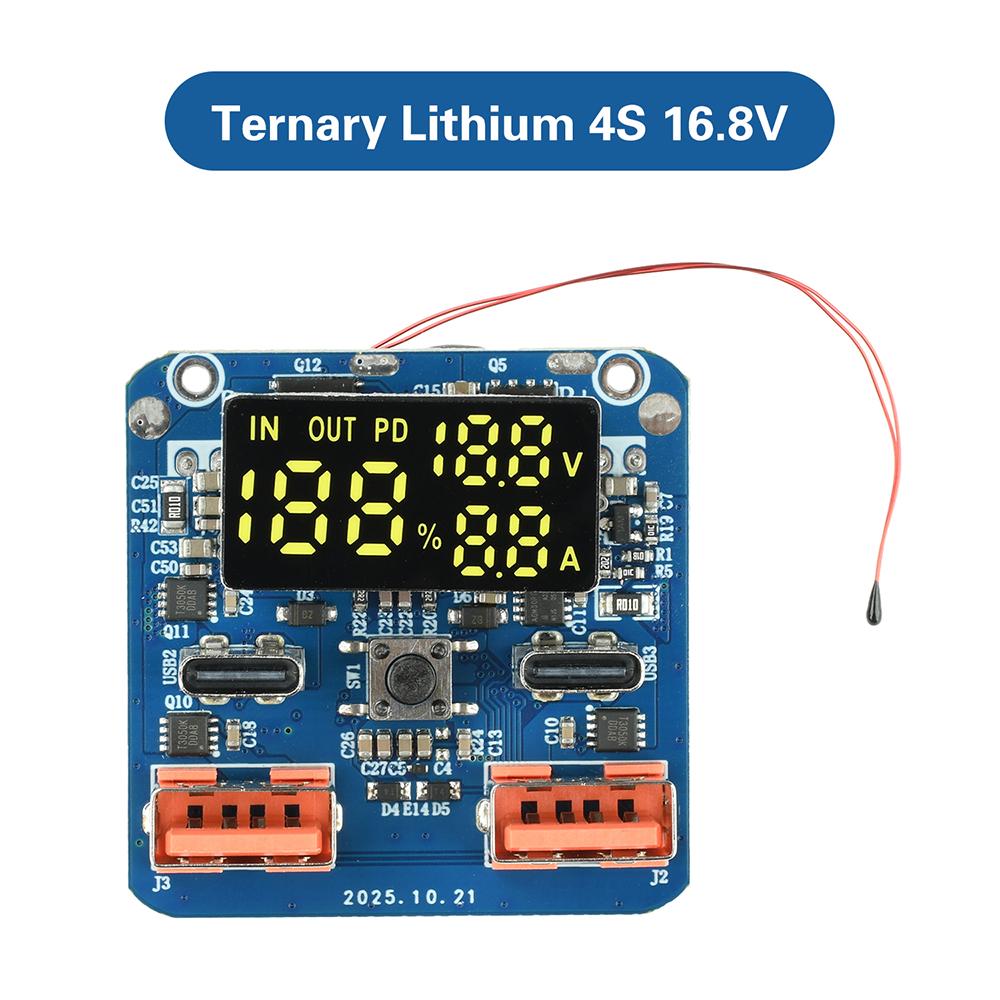Модуль зарядного устройства для литиевых аккумуляторов 4S PD 100 Вт Двунаправленная быстрая зарядка 20 В 5 А Высокомощная плата защиты аккумулятора Buck-Boost