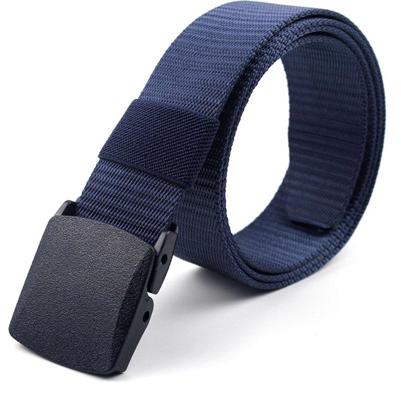 Men Belt Automatic Buckle Nylon Belt Adjustable Male Army Tactical Waist Canvas Outdoor Waistband