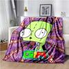 Invader ZIM Gir Cartoon Blanket Cozy Soft Blanket Couch Blanket Durable Decor For Kids Women Men Travel Blanket Soft Bedspread