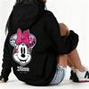 Худи с принтом Минни Маус Женский Мультяшный Графический Пуловер Повседневная Уличная Одежда Винтажный Хлопковый Свитер Дисней Мода Весна Осень