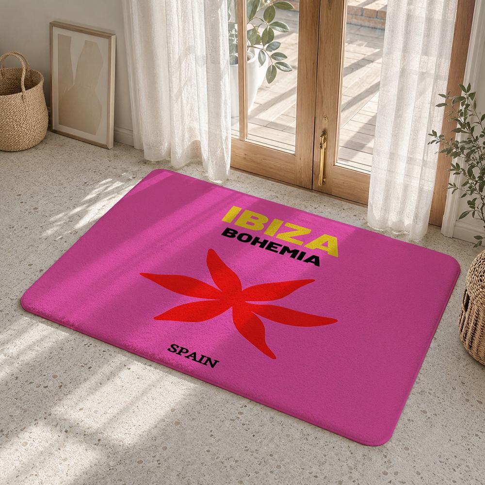 Bali Dubai Jaipur Travel Floor Mat Flannel Rug Non Slip Absorbent Soft Washable For Entryway Hallway Bathroom Kitchen Decor
