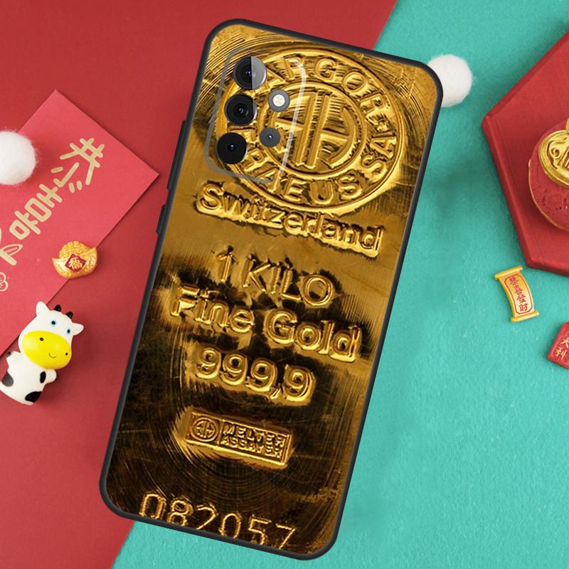 Швейцарский тонкий золотой чехол для Samsung Galaxy A55 A35 A15 A54 A34 A14 A52 A32 A12 A13 A33 A53 A17 A16 A26 A36 A56