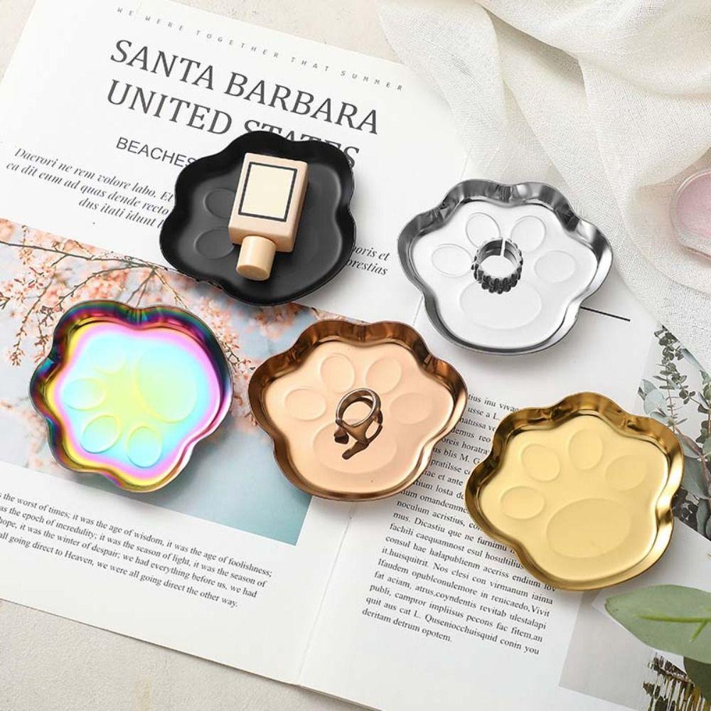 3pcs Earphone Key Organizer Kitten Jewelry Tray Jewelry Storage Plate for Rings and Earrings