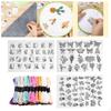 3Pcs Fabric Stabilizer Water Soluble Embroidery Patterns Transfer Patch Paper Sewing for