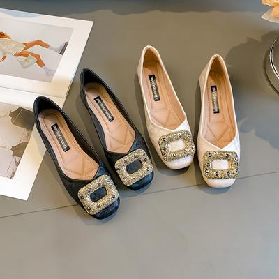 Туфли-лодочки на мягкой подошве со стразами, не утомляют, французские туфли на плоской подошве для женской весенней коллекции 2025 года, туфли "Дуду", женская обувь больших размеров