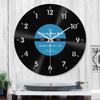 Vinyl Records Backwards Wall Art Clock 12 Inch Reverse Decorative Clock Vintage Decor (No Battery)