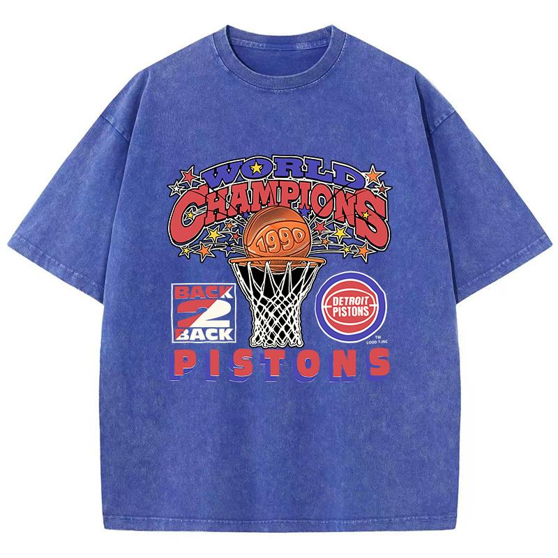Винтажные женские футболки с кислотной стиркой, с принтами «Чемпионат мира», «Pistons», топы, хлопковые футболки оверсайз с круглым вырезом, одежда