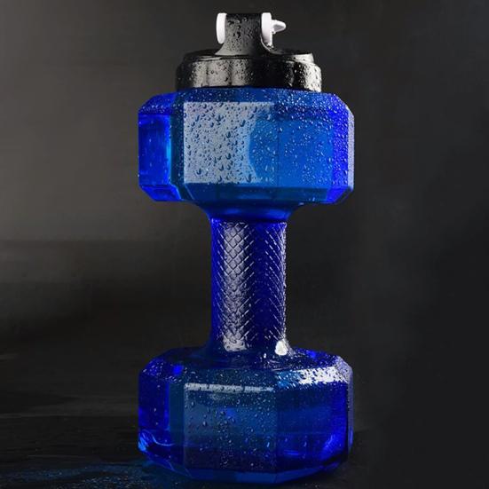 Спортивная чашка для воды с соломой, портативная бутылка для воды с гантелями большой емкости для женщин и мужчин, бутылка для воды для тренировок, фитнеса, товары для спорта на открытом воздухе