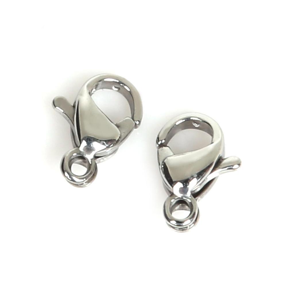 10Pcs/pack Stainless Steel Clasps Lobster Claw DIY Jewelry Accessories