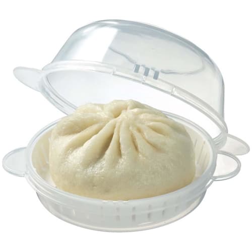 Skater Chinese Bun Case, 2 Pieces, Chinese Bun Steamer, Microwave Chinese Bun, Microwave Steamer, Basic SMA1-A
