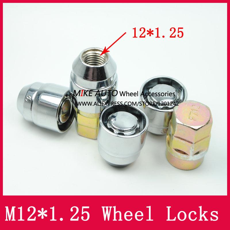 4 гайки + 2 ключа M12x1.25 1.25 Замки для колес Секретные гайки Противоугонные гайки Подходят для Suzuki Celerio Swifit Jimny Liana Sedan LS010-06