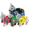 Medieval War Lion Heart Warhorse Warrior Horse Headarmor Moc Models Kids Toys Building Blocks Gift Boys Girls