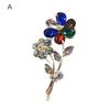 Брошь Булавка Цветочная Форма Стразы Элегантный Корейский Стиль Цветочная Брошь Брошь Отворотом