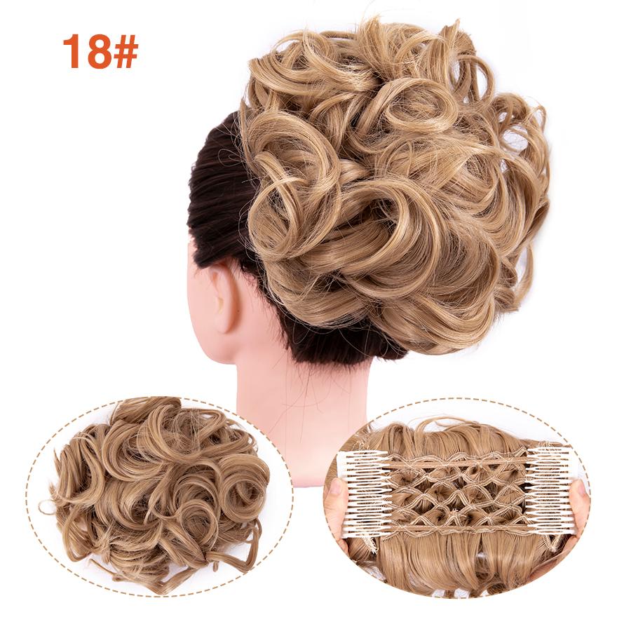 Грязная расческа на заколке для волос в виде пучка, 1 шт., взлохмаченная прическа, наращивание волос, пучок, вьющиеся шиньоны, резинки для волос для женщин и девочек