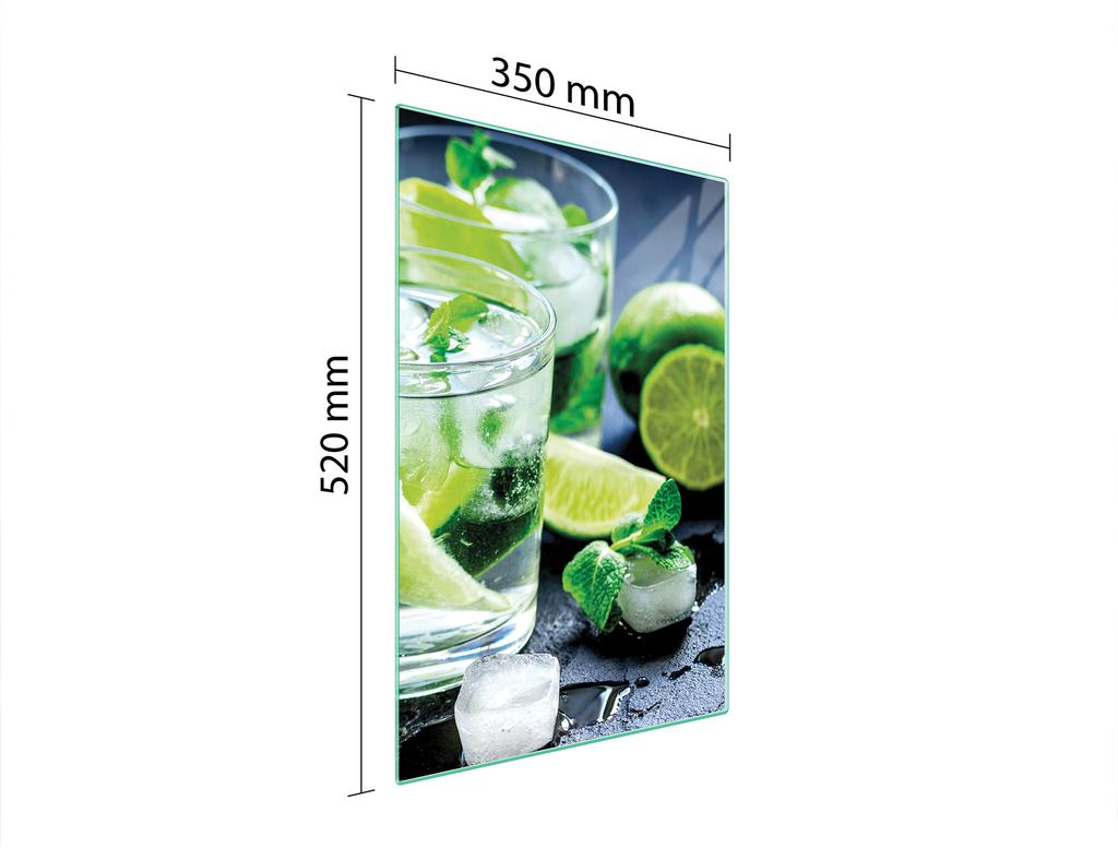 SZKLANA DESKA DO KROJENIA 35x52 LIMONKA