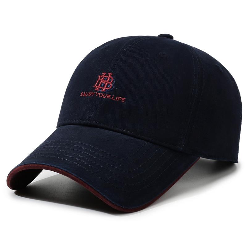 Vintage Embroidered Alphabet Baseball Cap Men'S And Women'S Versatile Sunshade Sun Protection Cap Tide Outdoor Casual Cap